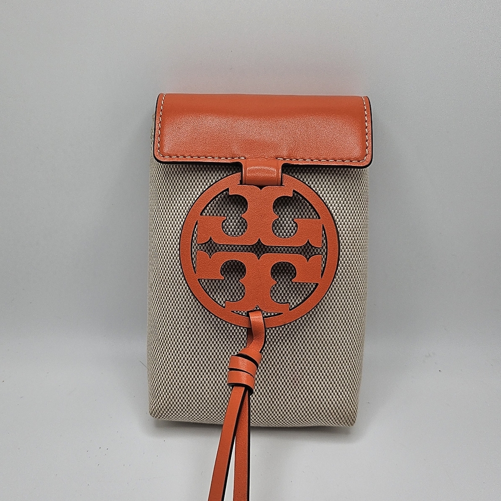 TORY BURCHLeather Trim Canvas Crossbody Bag - Picture 3 of 11